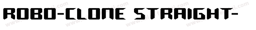 Robo-Clone Straight字体转换